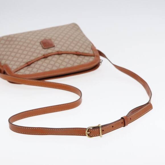 CELINE Macadam Canvas Shoulder Bag Beige Gold - Picture 7 of 13